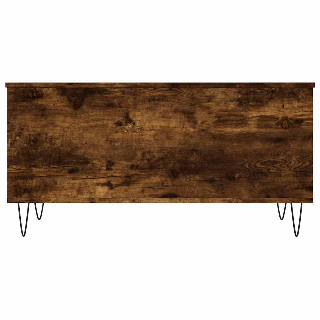 vidaXL Stolik kawowy, przydymiony dąb, 90x44,5x45 cm