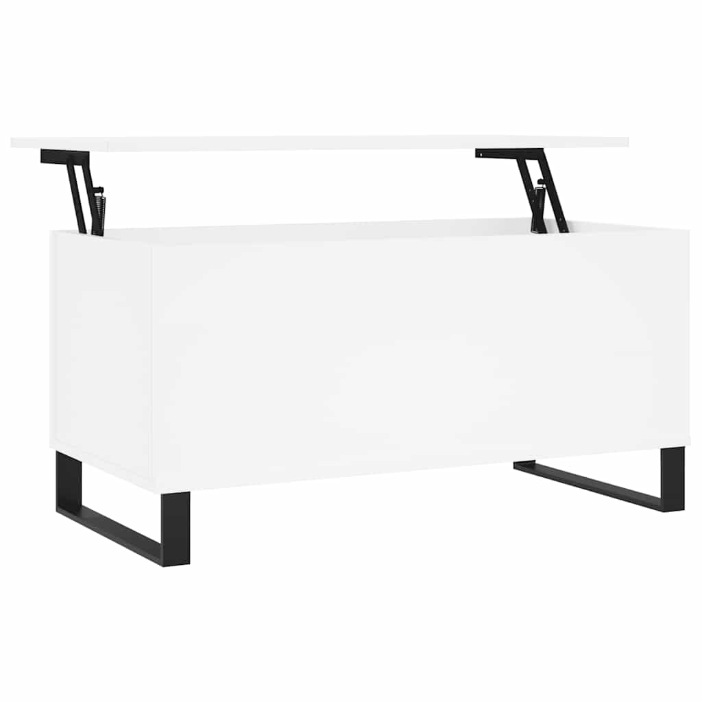vidaXL Stolik kawowy, biały 90x44,5x45 cm, materiał drewnopochodny