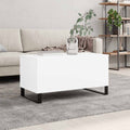 vidaXL Stolik kawowy, biały 90x44,5x45 cm, materiał drewnopochodny
