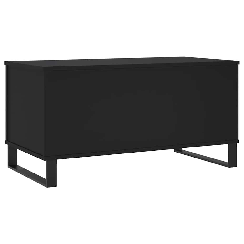 vidaXL Stolik kawowy, czarny, 90x44,5x45 cm, materiał drewnopochodny
