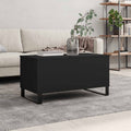 vidaXL Stolik kawowy, czarny, 90x44,5x45 cm, materiał drewnopochodny
