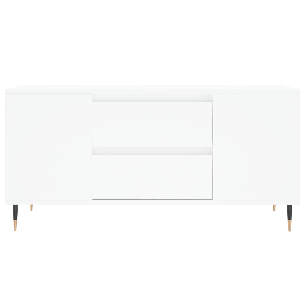 vidaXL Stolik kawowy, biały, 102x44,5x50 cm