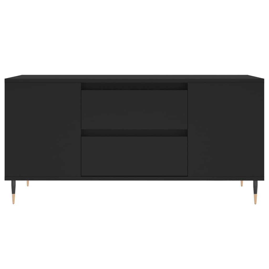 vidaXL Stolik kawowy, czarny, 102x44,5x50 cm, materiał drewnopochodny