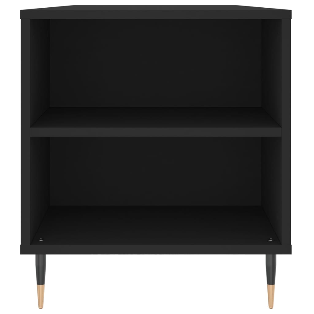 vidaXL Stolik kawowy, czarny, 102x44,5x50 cm, materiał drewnopochodny