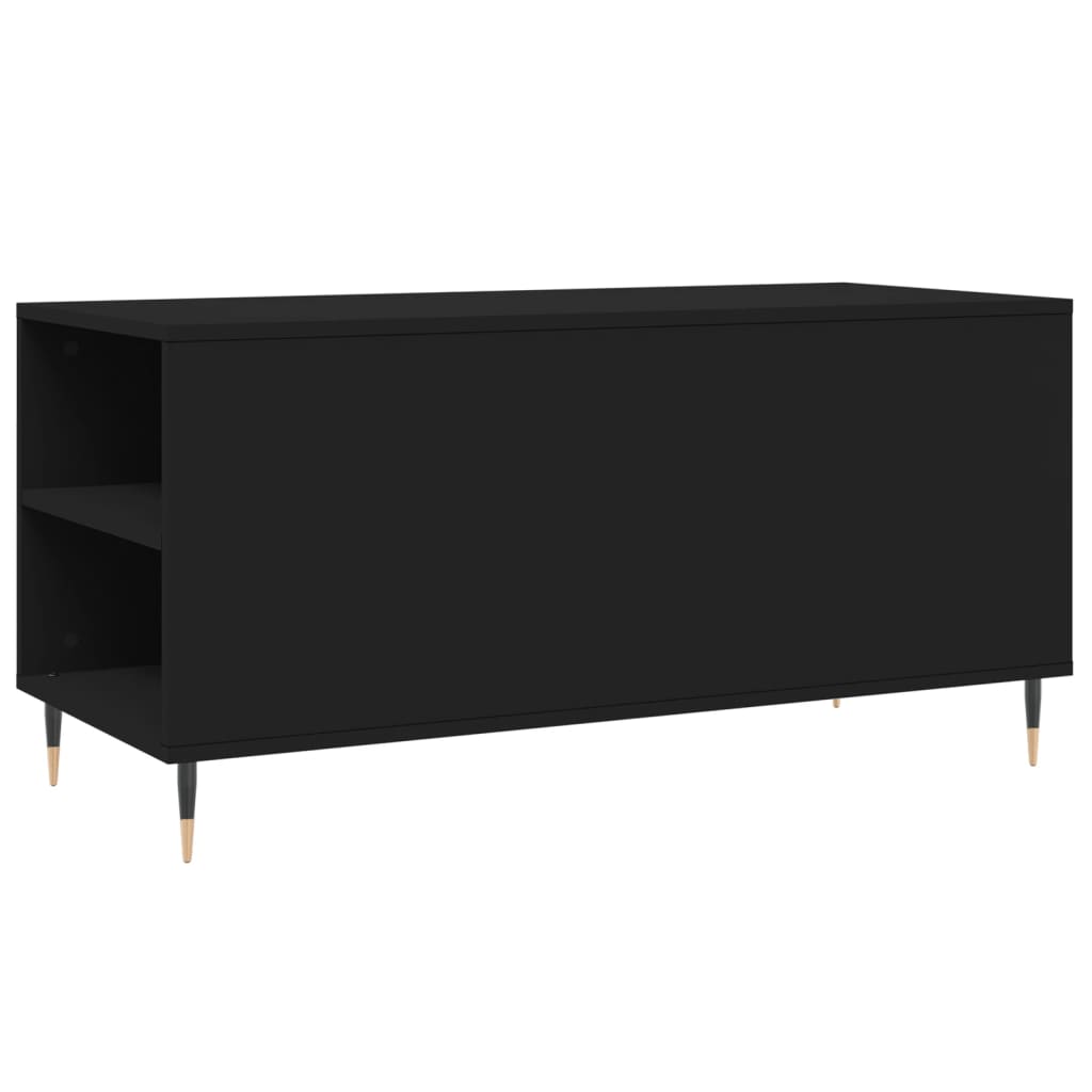 vidaXL Stolik kawowy, czarny, 102x44,5x50 cm, materiał drewnopochodny