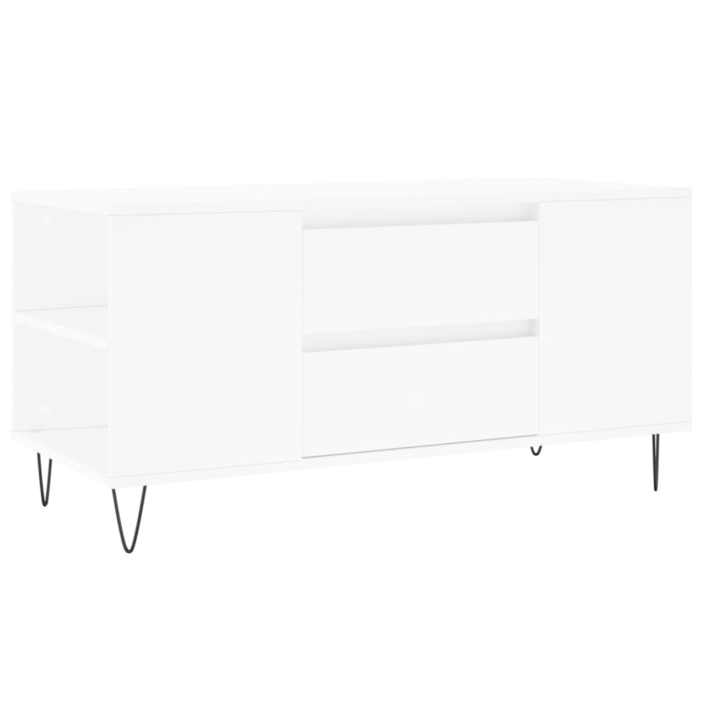 vidaXL Stolik kawowy, biały, 102x44,5x50 cm, materiał drewnopochodny