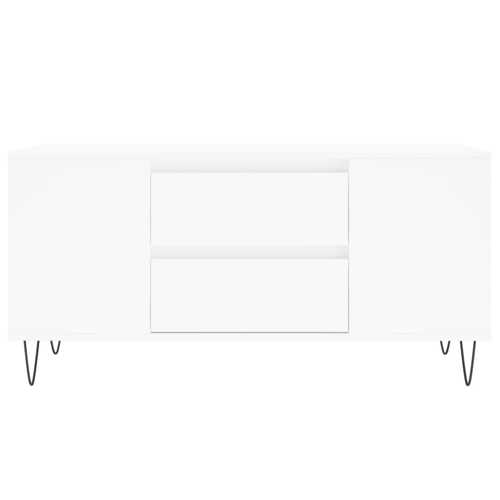 vidaXL Stolik kawowy, biały, 102x44,5x50 cm, materiał drewnopochodny
