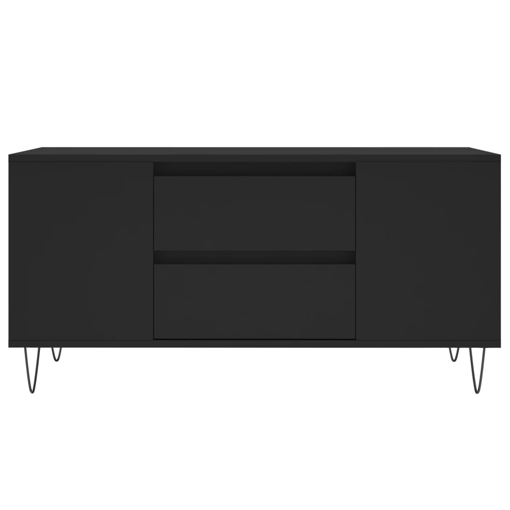 vidaXL Stolik kawowy, czarny, 102x44,5x50 cm, materiał drewnopochodny