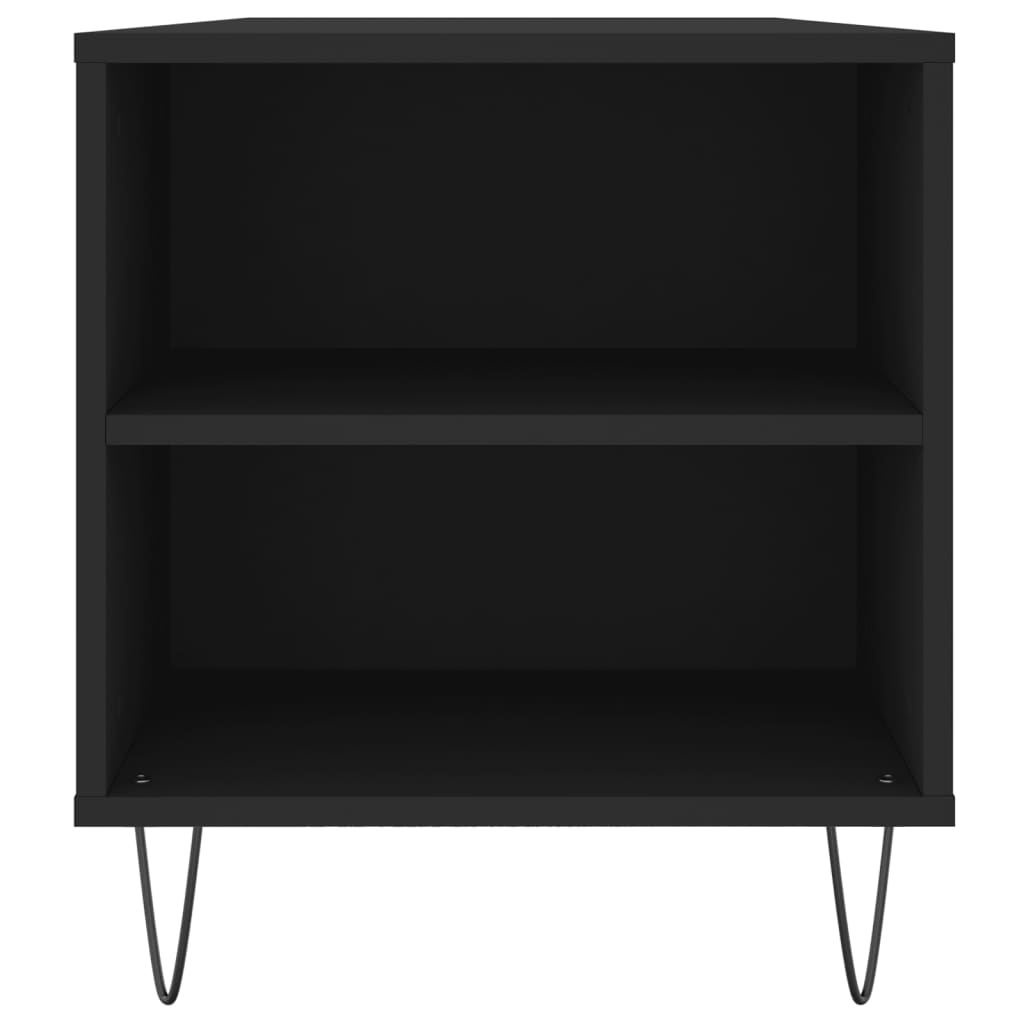 vidaXL Stolik kawowy, czarny, 102x44,5x50 cm, materiał drewnopochodny