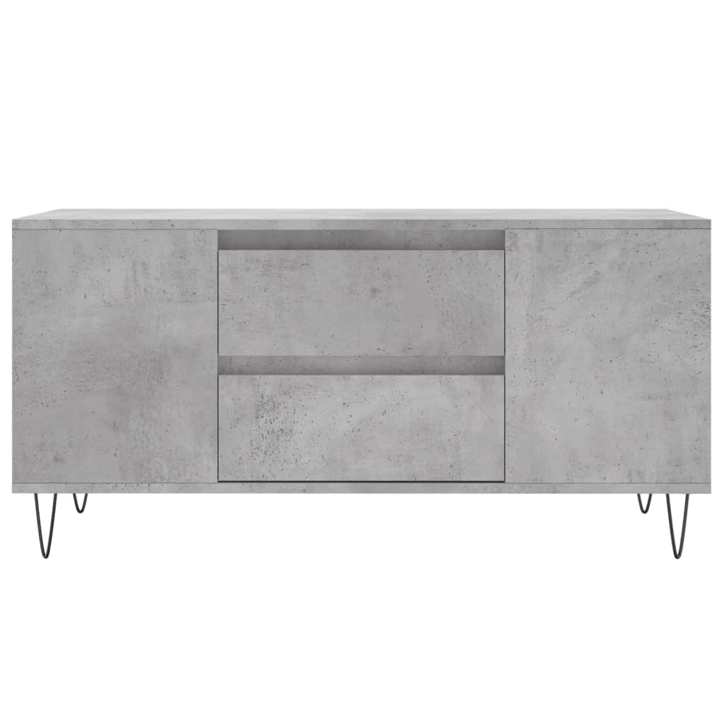 vidaXL Stolik kawowy, szarość betonu, 102x44,5x50 cm