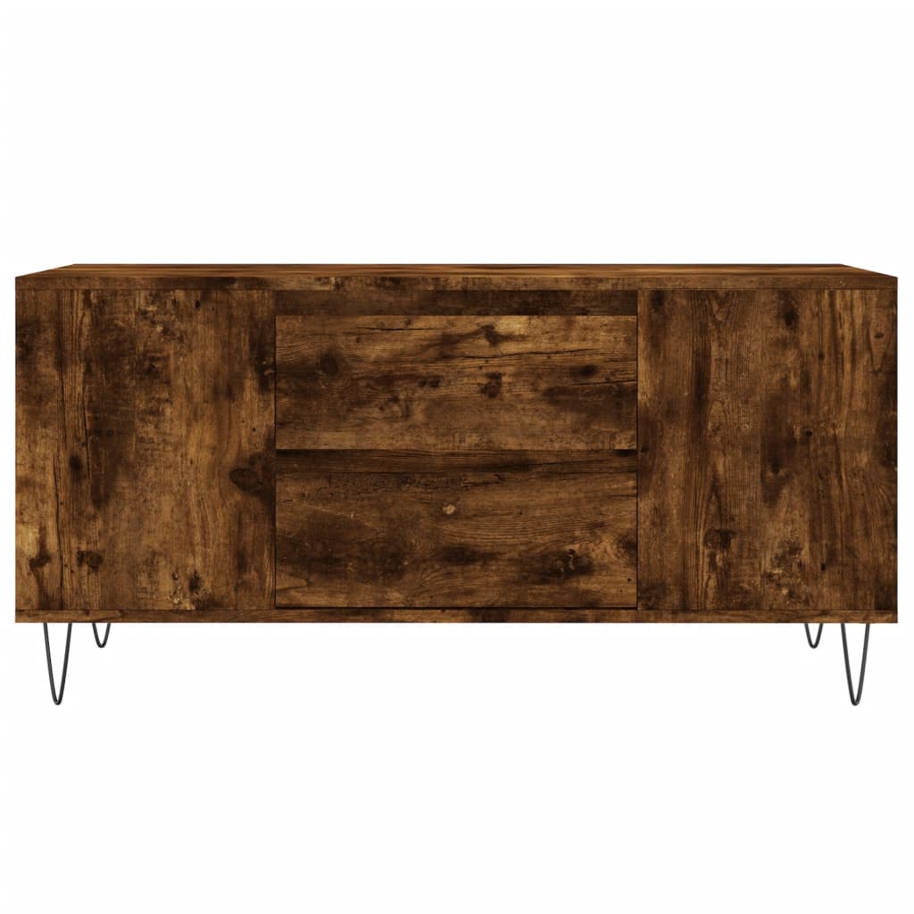 vidaXL Stolik kawowy, przydymiony dąb, 102x44,5x50 cm