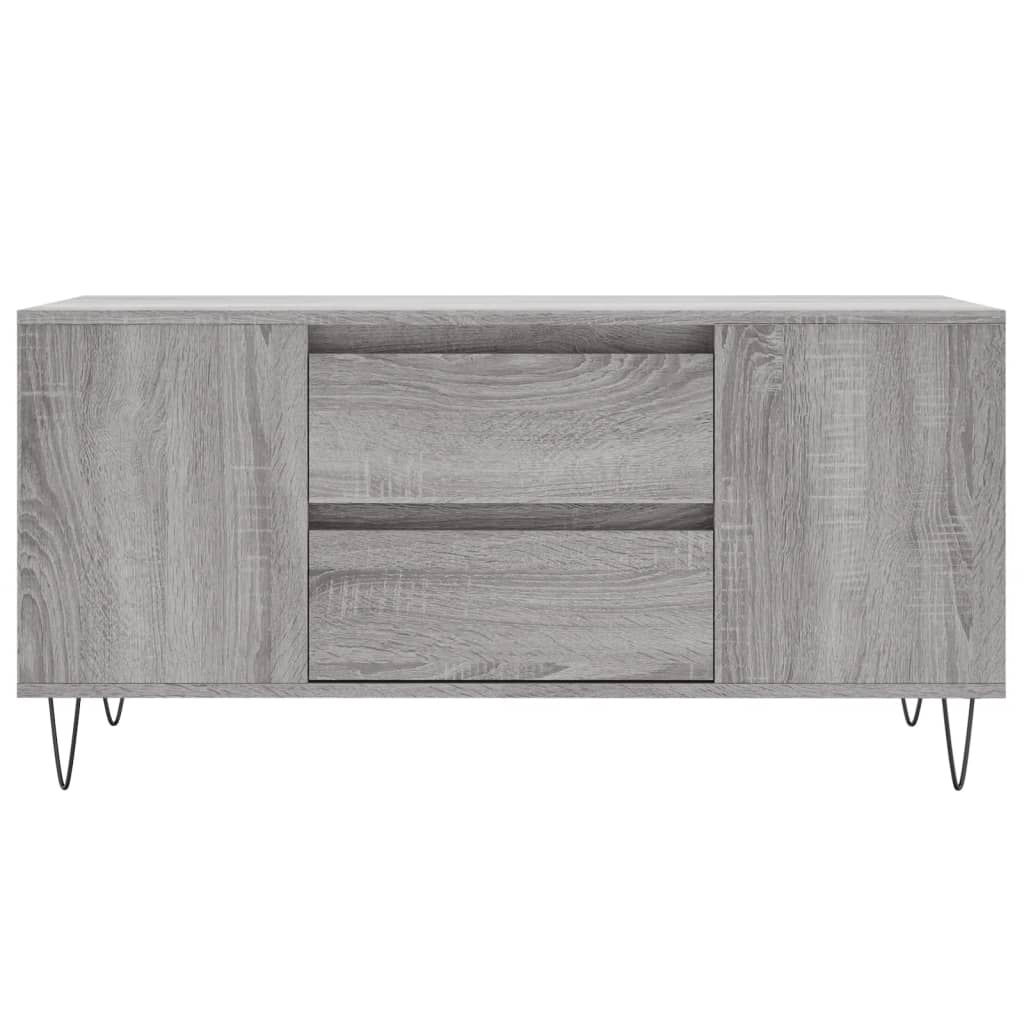 vidaXL Stolik kawowy, szary dąb sonoma, 102x44,5x50 cm