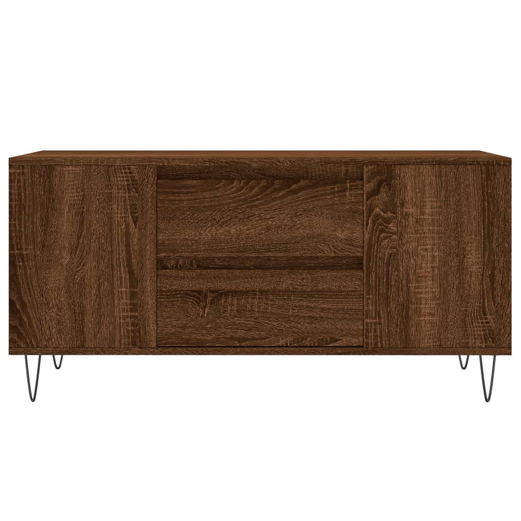 vidaXL Stolik kawowy, brązowy dąb, 102x44,5x50 cm