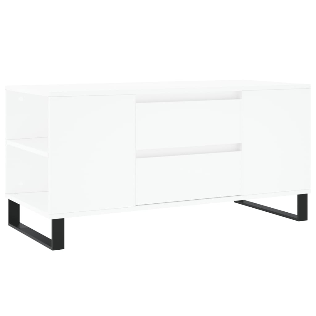 vidaXL Stolik kawowy, biały, 102x44,5x50 cm, materiał drewnopochodny