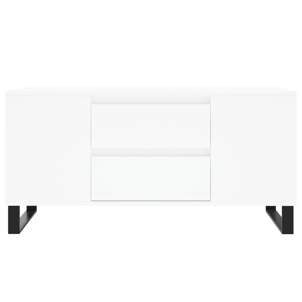 vidaXL Stolik kawowy, biały, 102x44,5x50 cm, materiał drewnopochodny