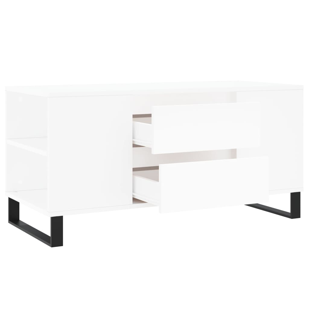 vidaXL Stolik kawowy, biały, 102x44,5x50 cm, materiał drewnopochodny