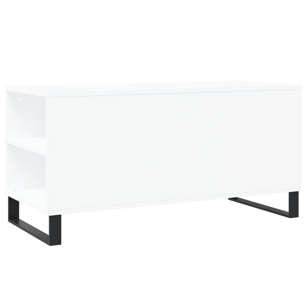 vidaXL Stolik kawowy, biały, 102x44,5x50 cm, materiał drewnopochodny