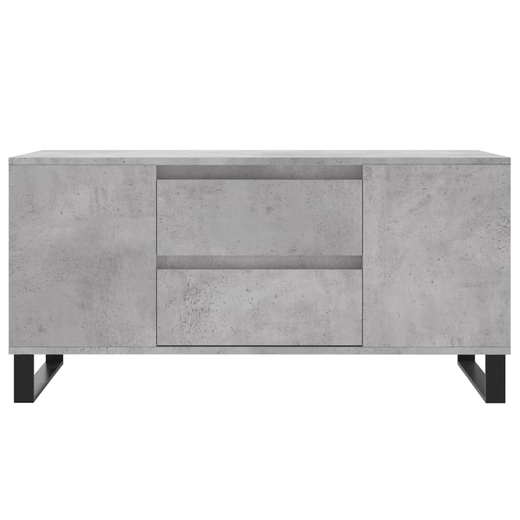 vidaXL Stolik kawowy, szarość betonu, 102x44,5x50 cm
