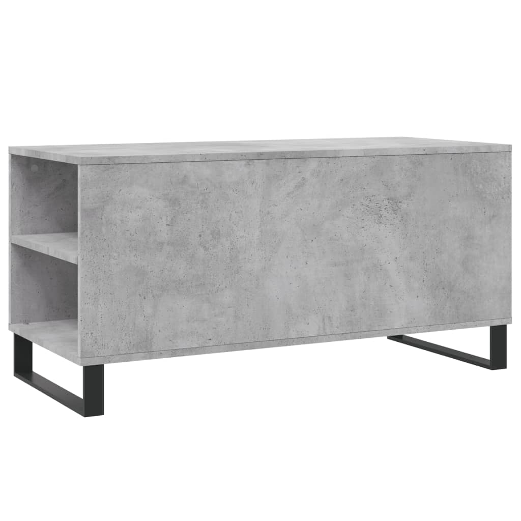 vidaXL Stolik kawowy, szarość betonu, 102x44,5x50 cm