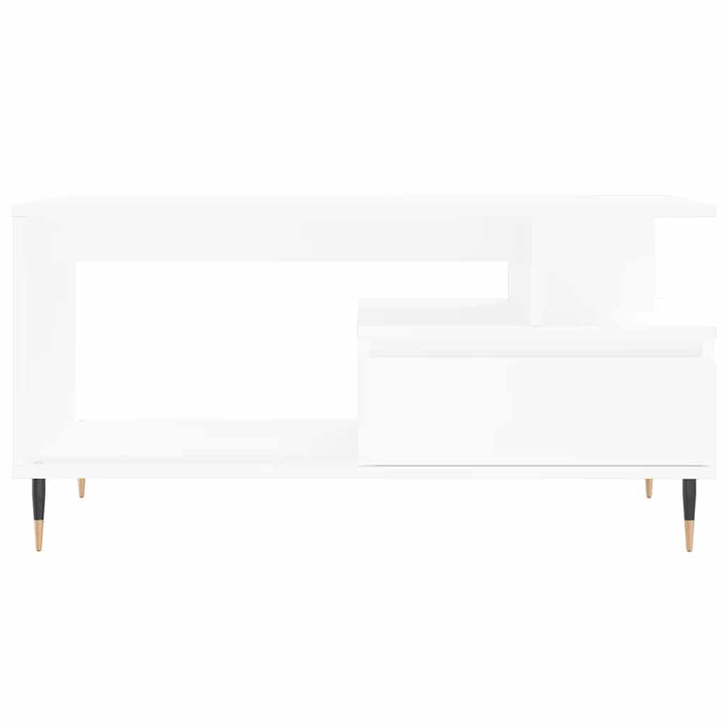 vidaXL Stolik kawowy, biały 90x49x45 cm, materiał drewnopochodny