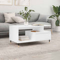 vidaXL Stolik kawowy, biały 90x49x45 cm, materiał drewnopochodny