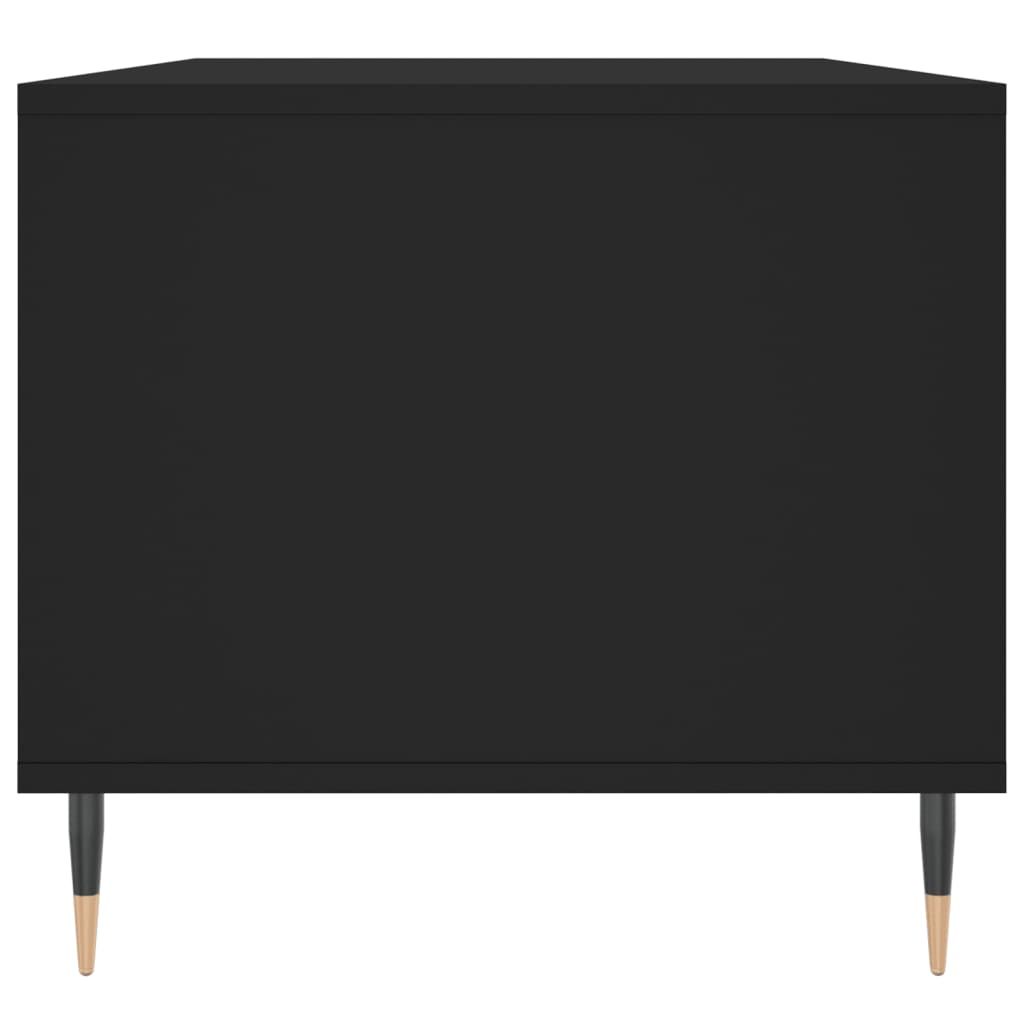 vidaXL Stolik kawowy, czarny 90x49x45 cm, materiał drewnopochodny