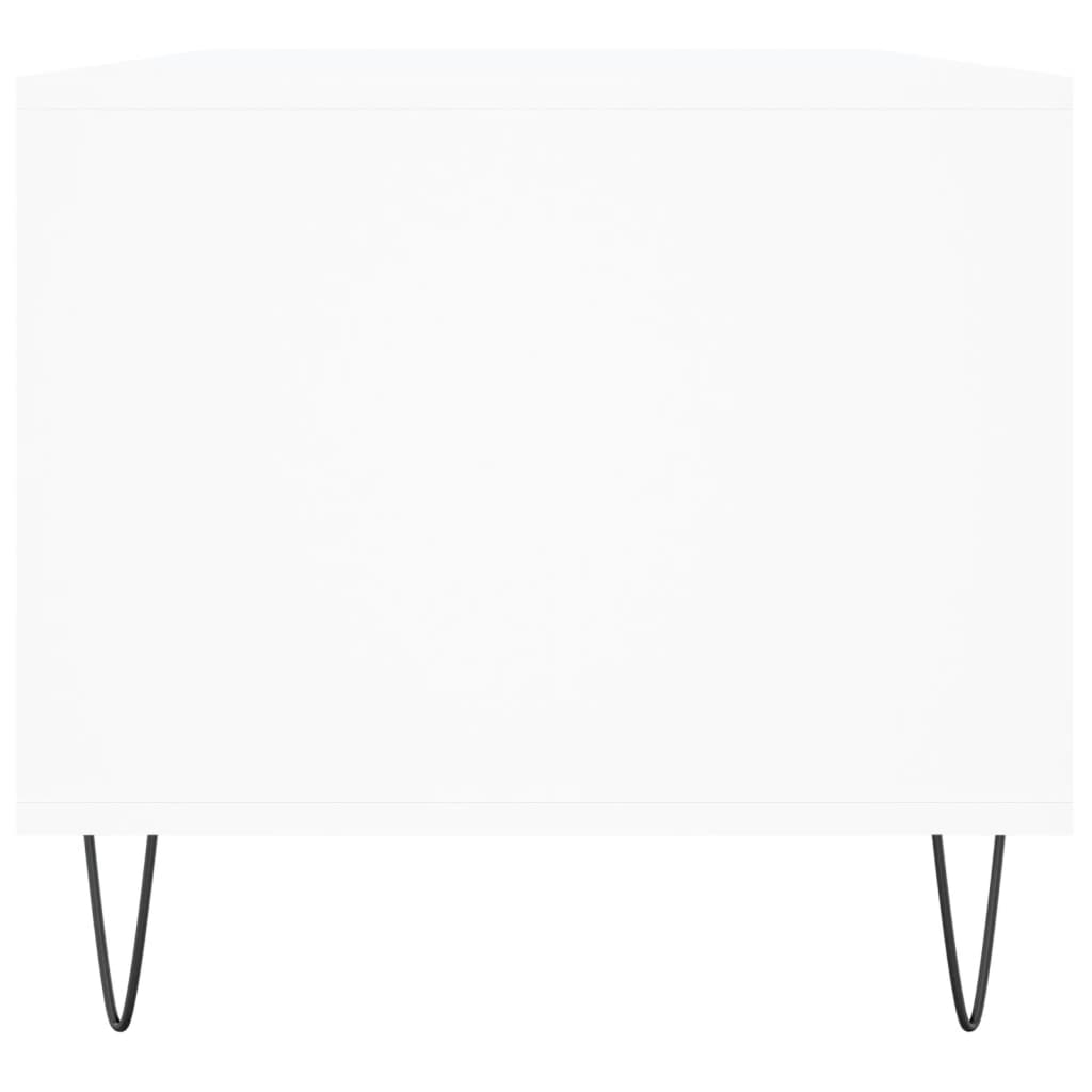 vidaXL Stolik kawowy, biały 90x49x45 cm, materiał drewnopochodny