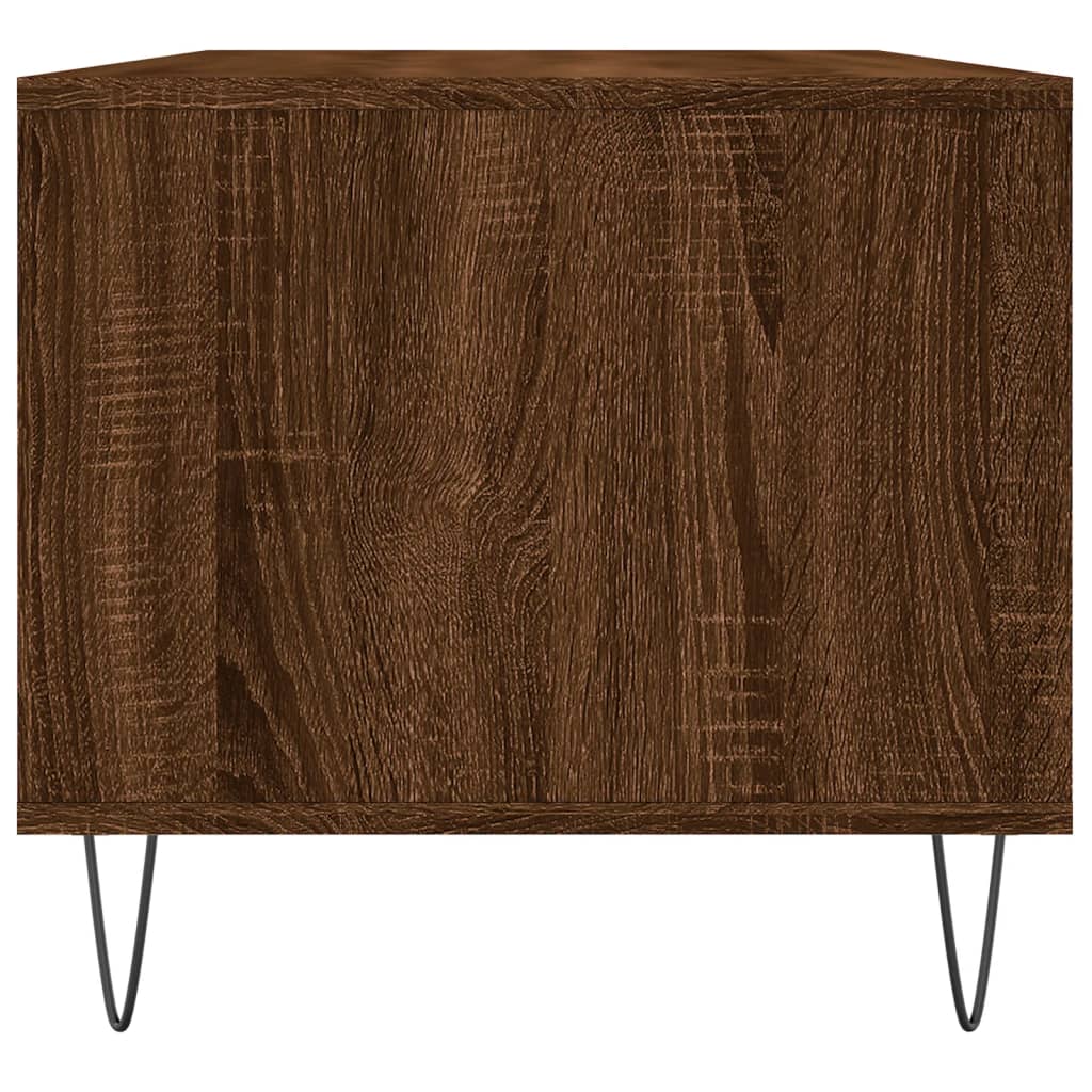vidaXL Stolik kawowy, brązowy dąb 90x49x45 cm, materiał drewnopochodny