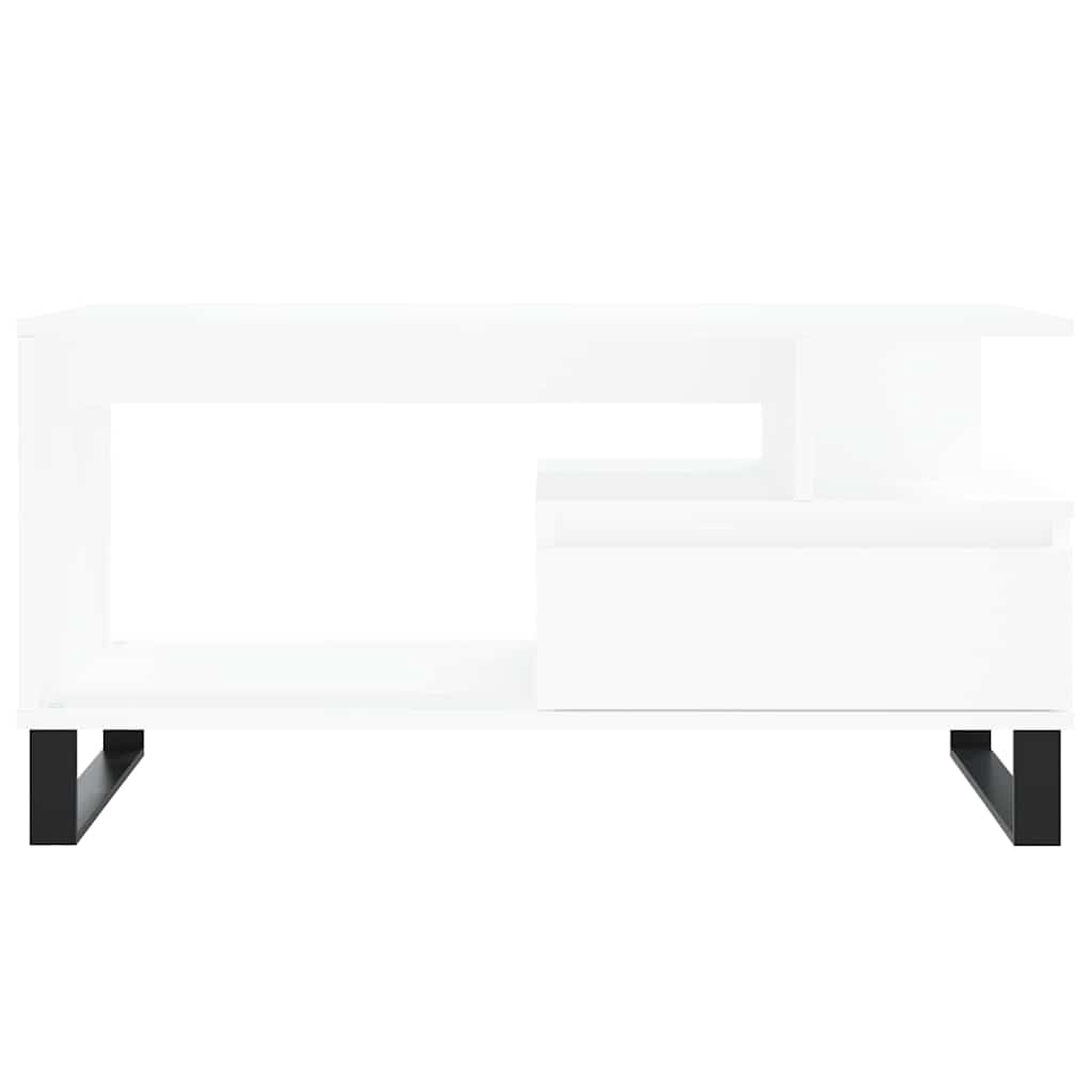 vidaXL Stolik kawowy, biały 90x49x45 cm, materiał drewnopochodny