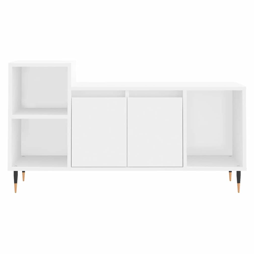 vidaXL Szafka pod TV, biała, 100x35x55 cm, materiał drewnopochodny