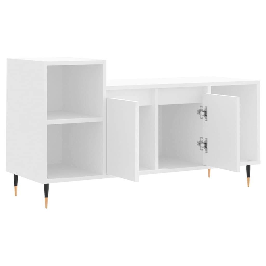 vidaXL Szafka pod TV, biała, 100x35x55 cm, materiał drewnopochodny