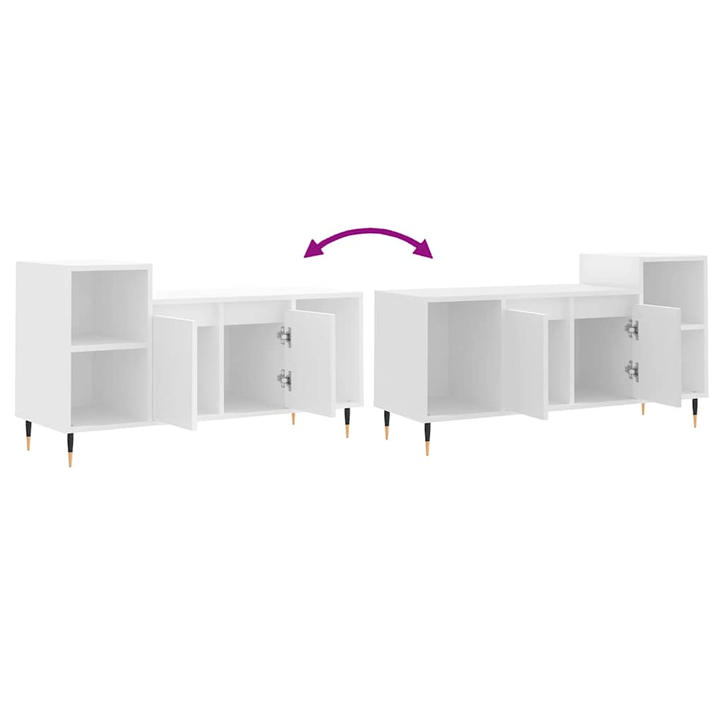 vidaXL Szafka pod TV, biała, 100x35x55 cm, materiał drewnopochodny