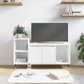 vidaXL Szafka pod TV, biała, 100x35x55 cm, materiał drewnopochodny