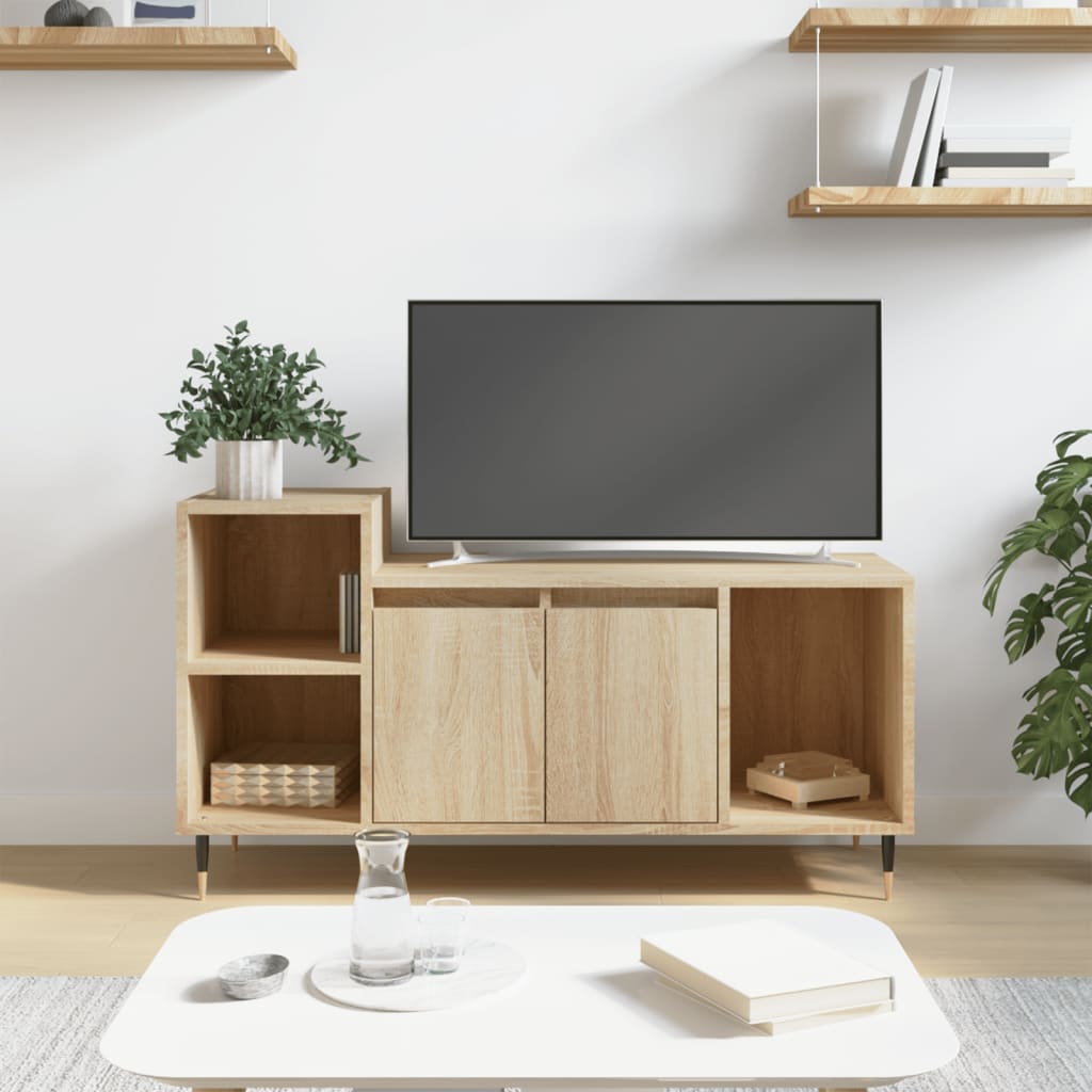 vidaXL Szafka pod telewizor, dąb sonoma, 100x35x55 cm