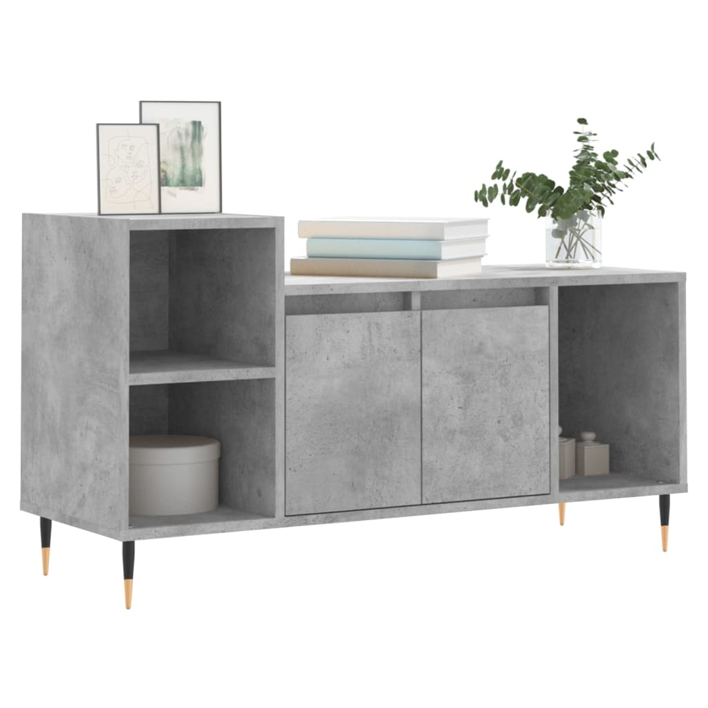 vidaXL Szafka pod TV, szarość betonu, 100x35x55 cm