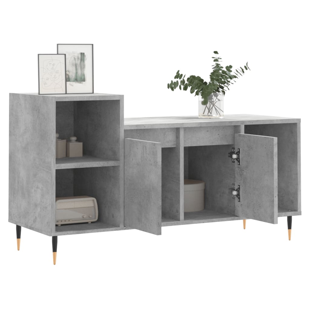 vidaXL Szafka pod TV, szarość betonu, 100x35x55 cm