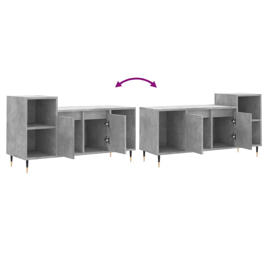 vidaXL Szafka pod TV, szarość betonu, 100x35x55 cm