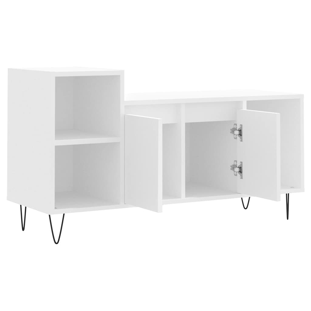 vidaXL Szafka pod TV, biała, 100x35x55 cm, materiał drewnopochodny