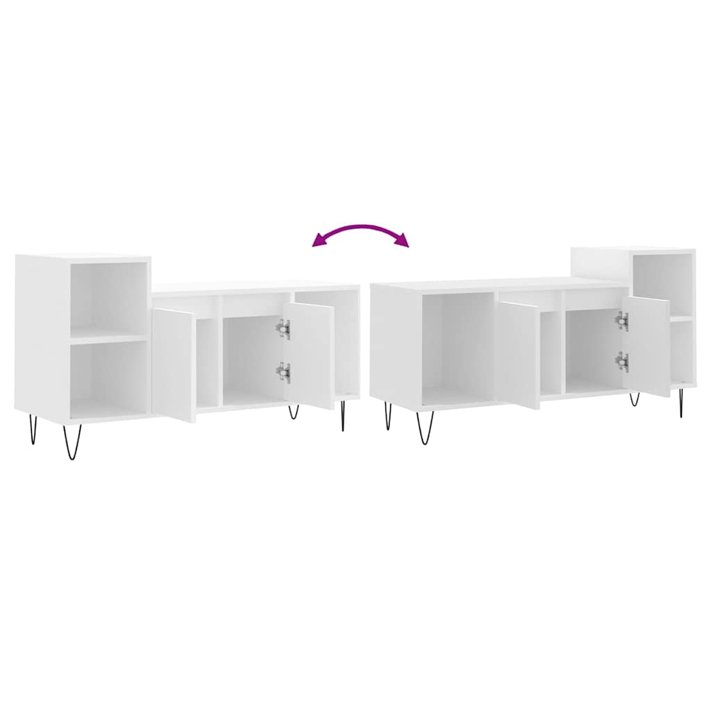 vidaXL Szafka pod TV, biała, 100x35x55 cm, materiał drewnopochodny