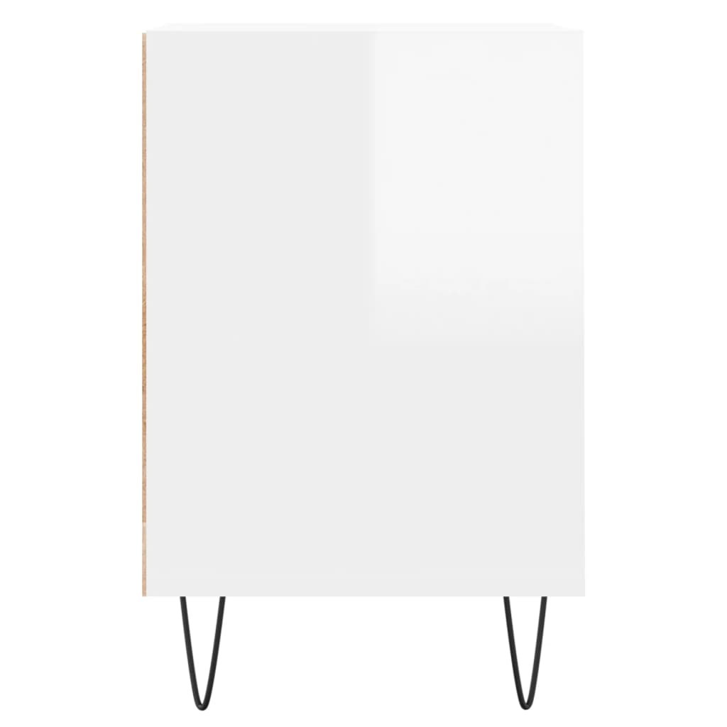 vidaXL Szafka pod TV, wysoki połysk, biała, 100x35x55 cm