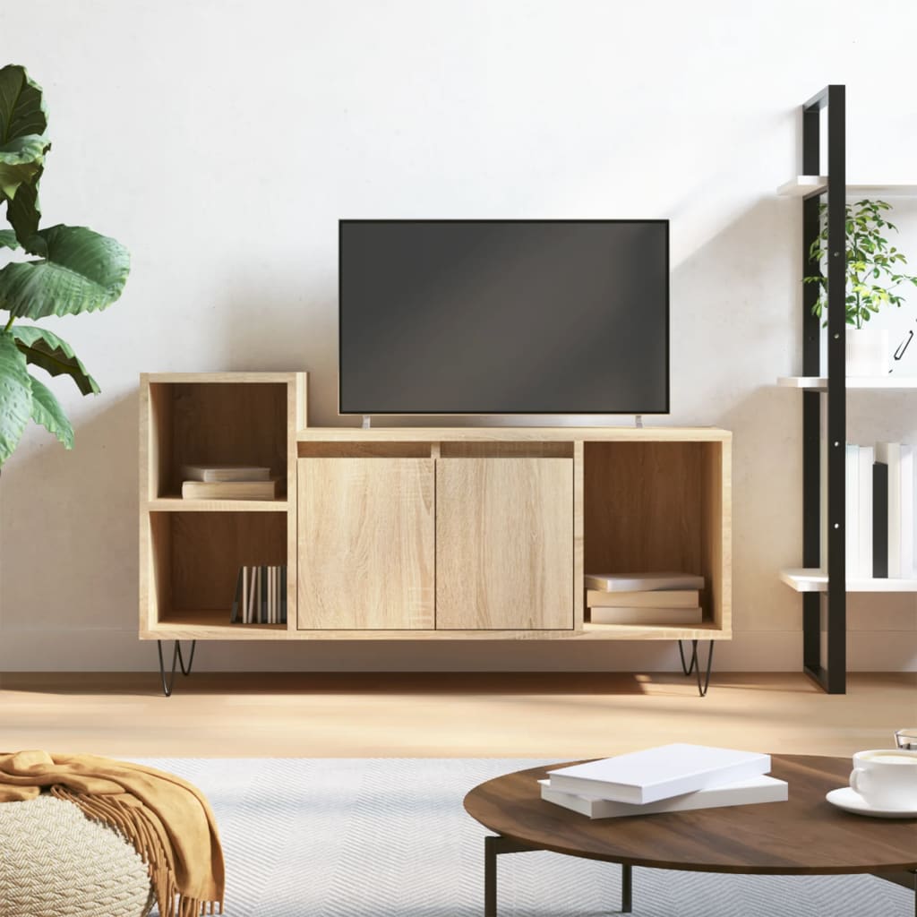 vidaXL Szafka pod telewizor, dąb sonoma, 100x35x55 cm