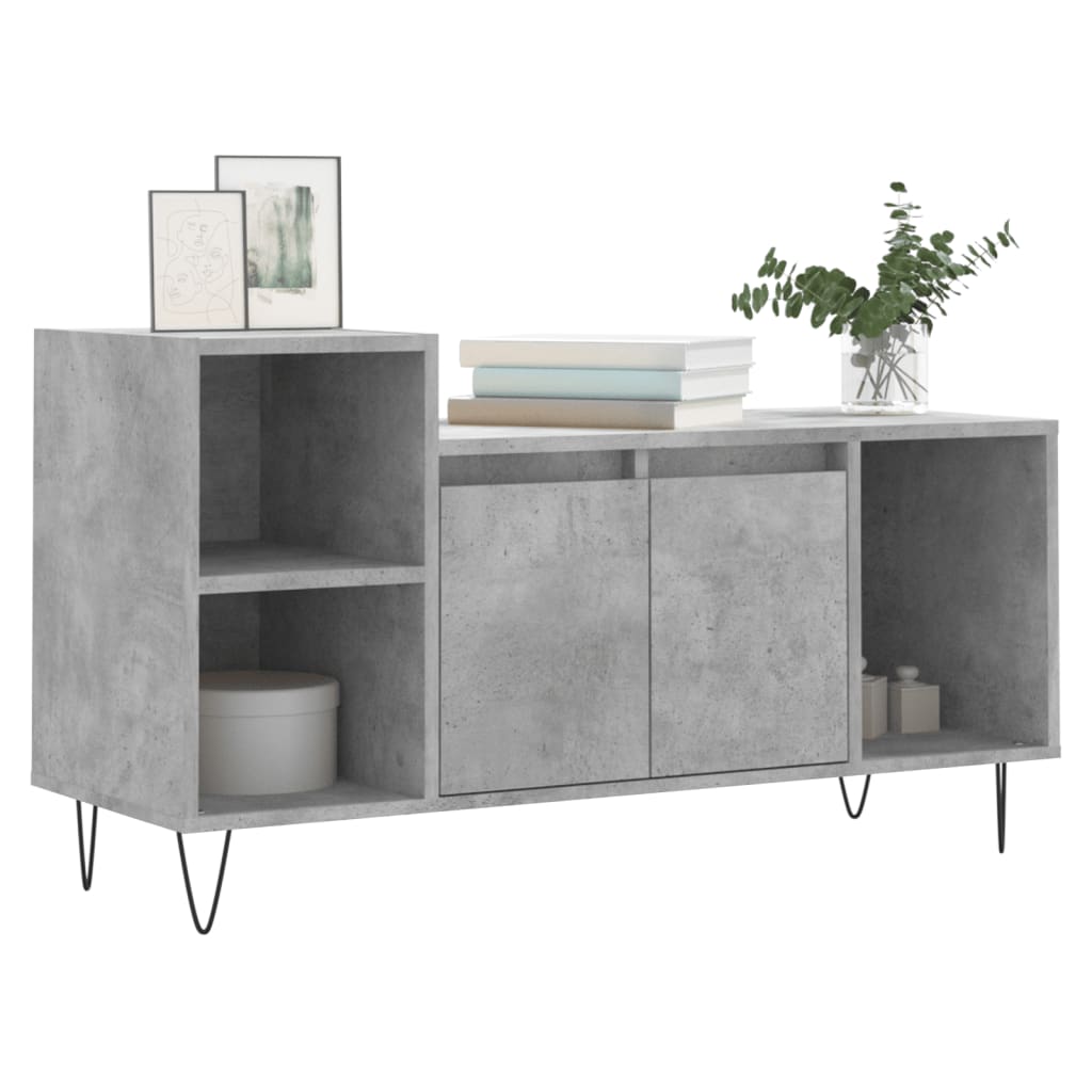 vidaXL Szafka pod TV, szarość betonu, 100x35x55 cm