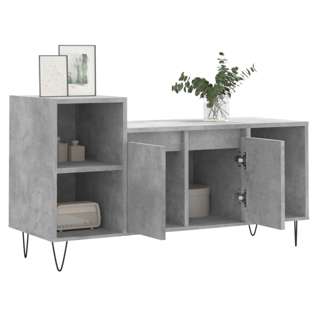 vidaXL Szafka pod TV, szarość betonu, 100x35x55 cm