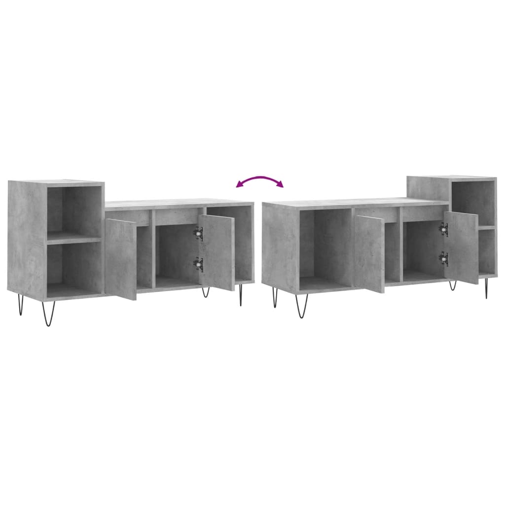 vidaXL Szafka pod TV, szarość betonu, 100x35x55 cm
