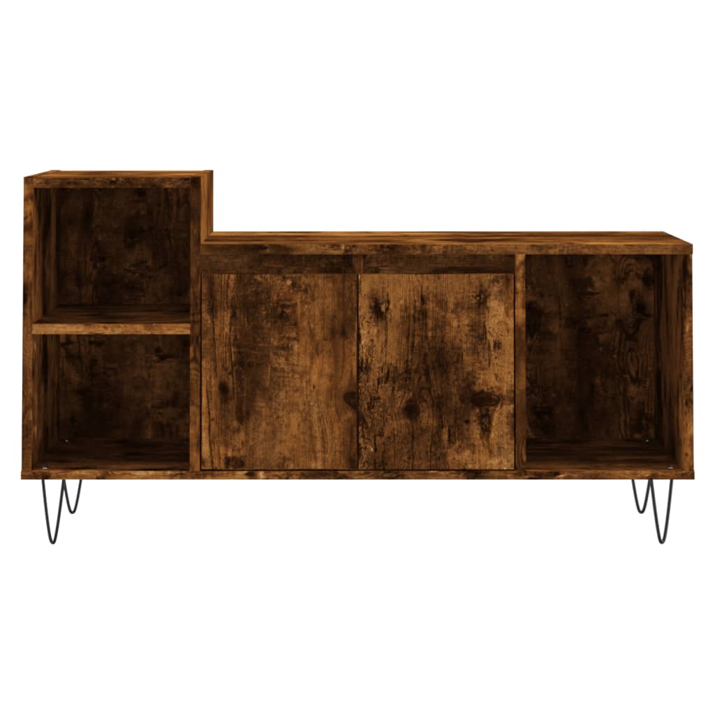 vidaXL Szafka pod telewizor, przydymiony dąb, 100x35x55 cm