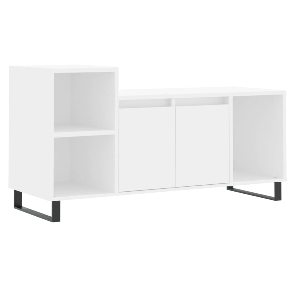 vidaXL Szafka pod TV, biała, 100x35x55 cm, materiał drewnopochodny
