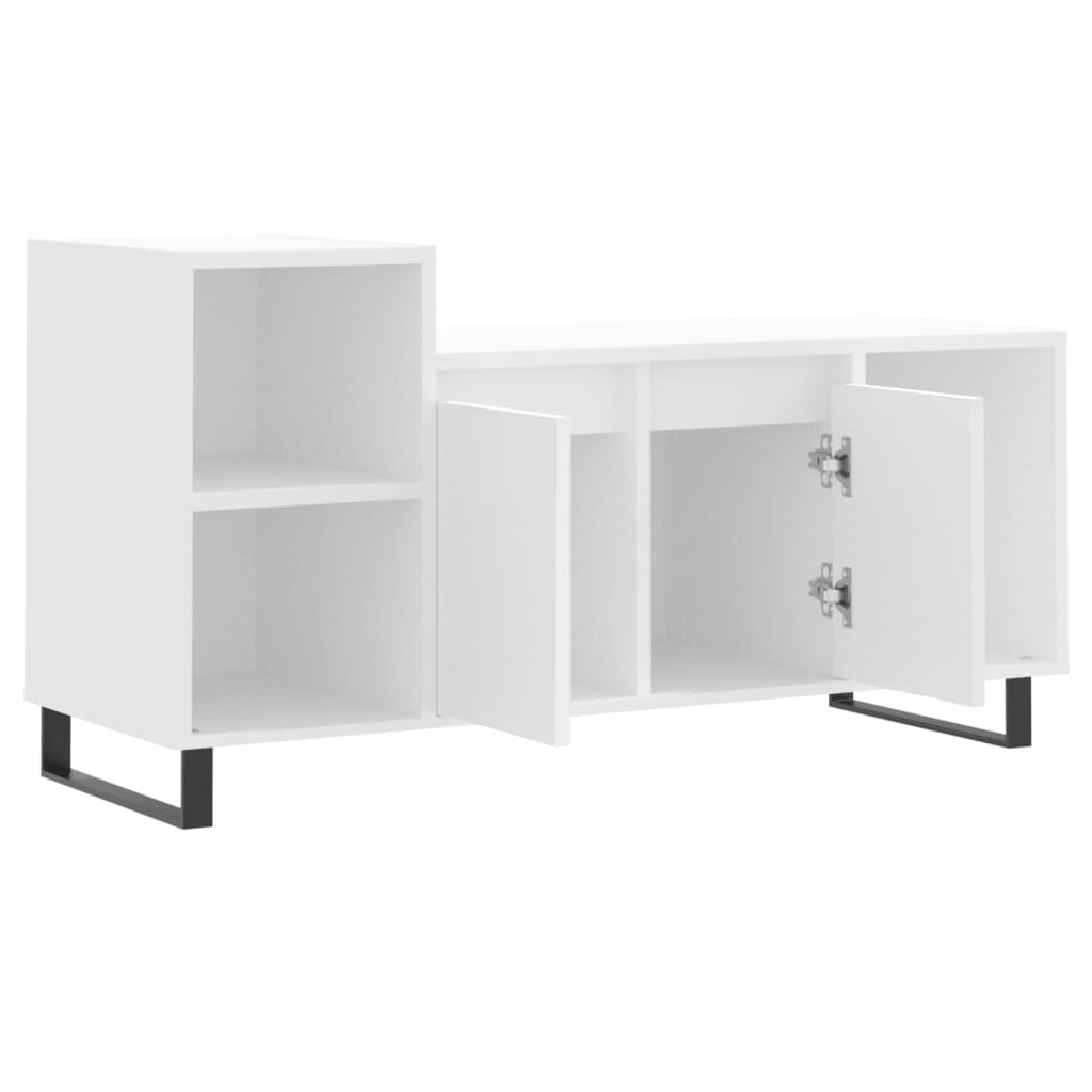 vidaXL Szafka pod TV, biała, 100x35x55 cm, materiał drewnopochodny