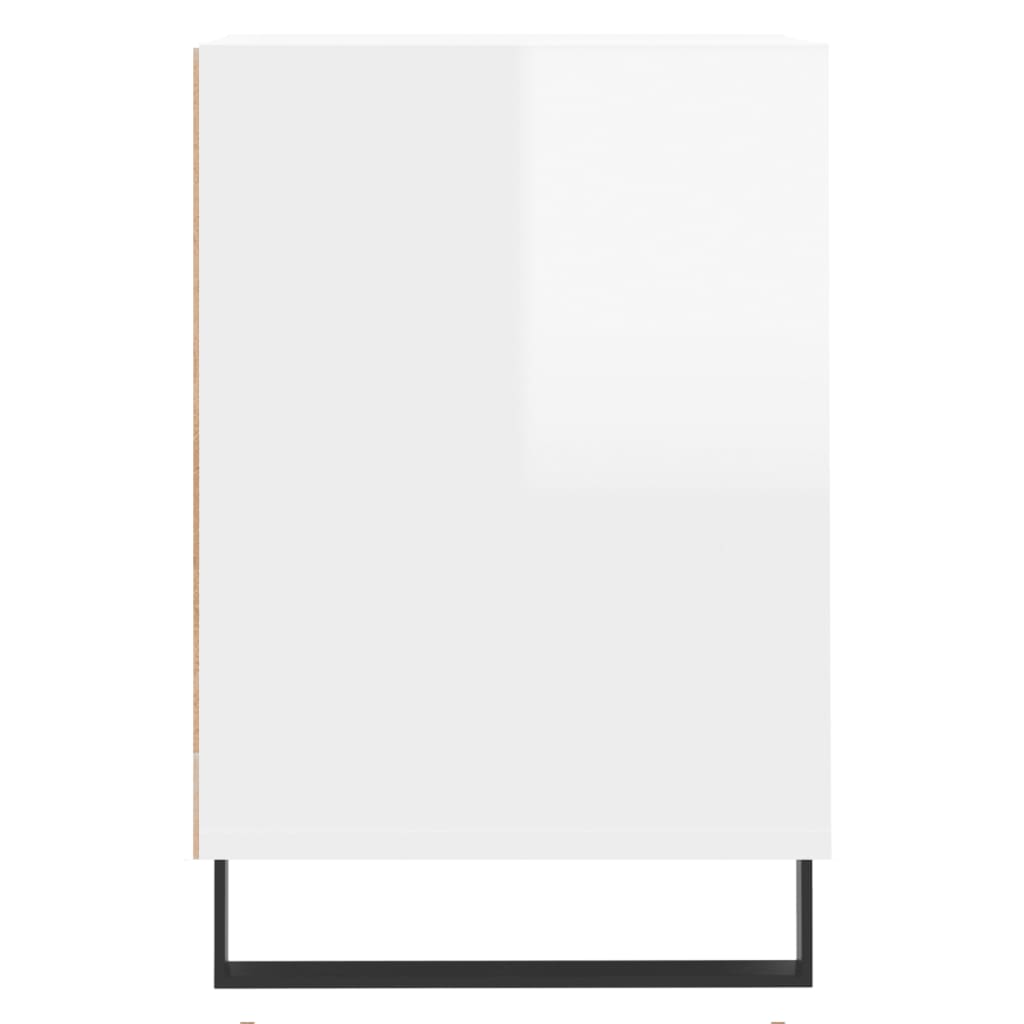 vidaXL Szafka pod TV, wysoki połysk, biała, 100x35x55 cm