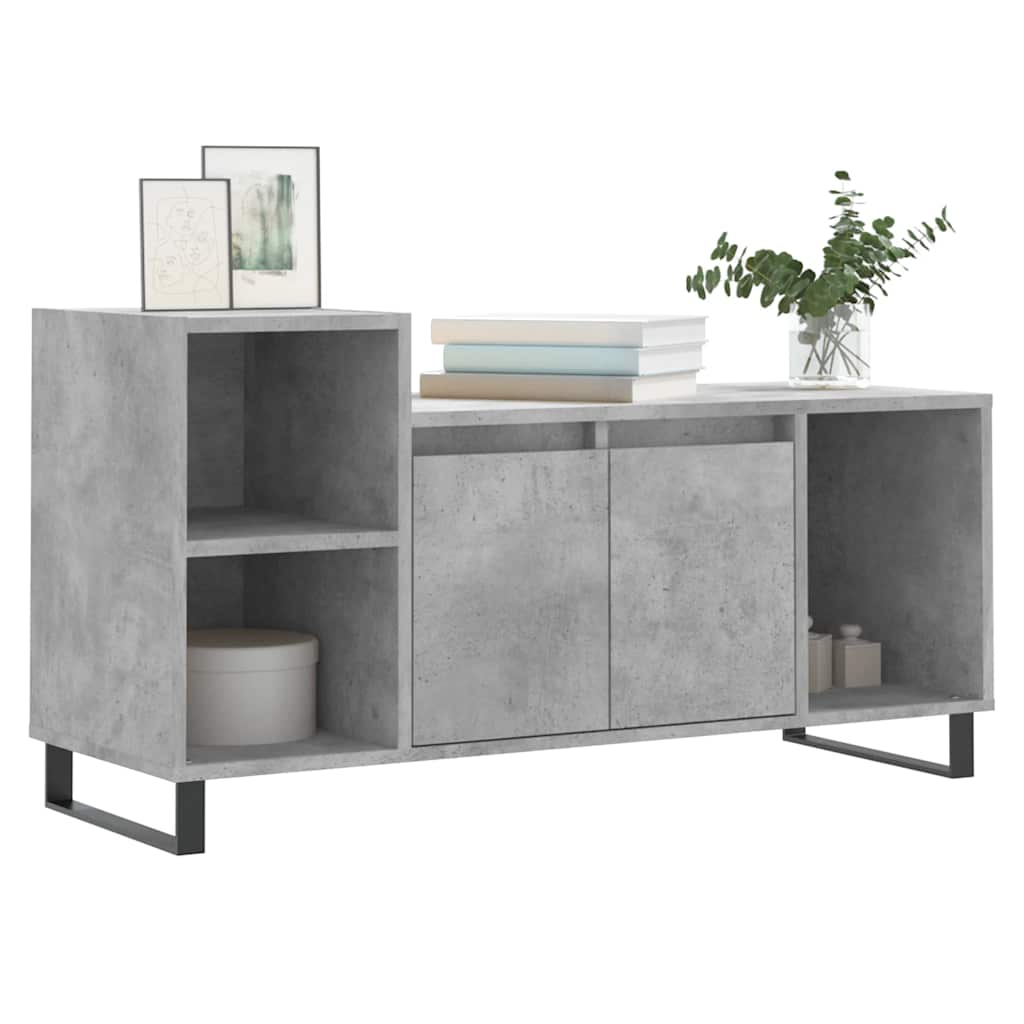 vidaXL Szafka pod TV, szarość betonu, 100x35x55 cm