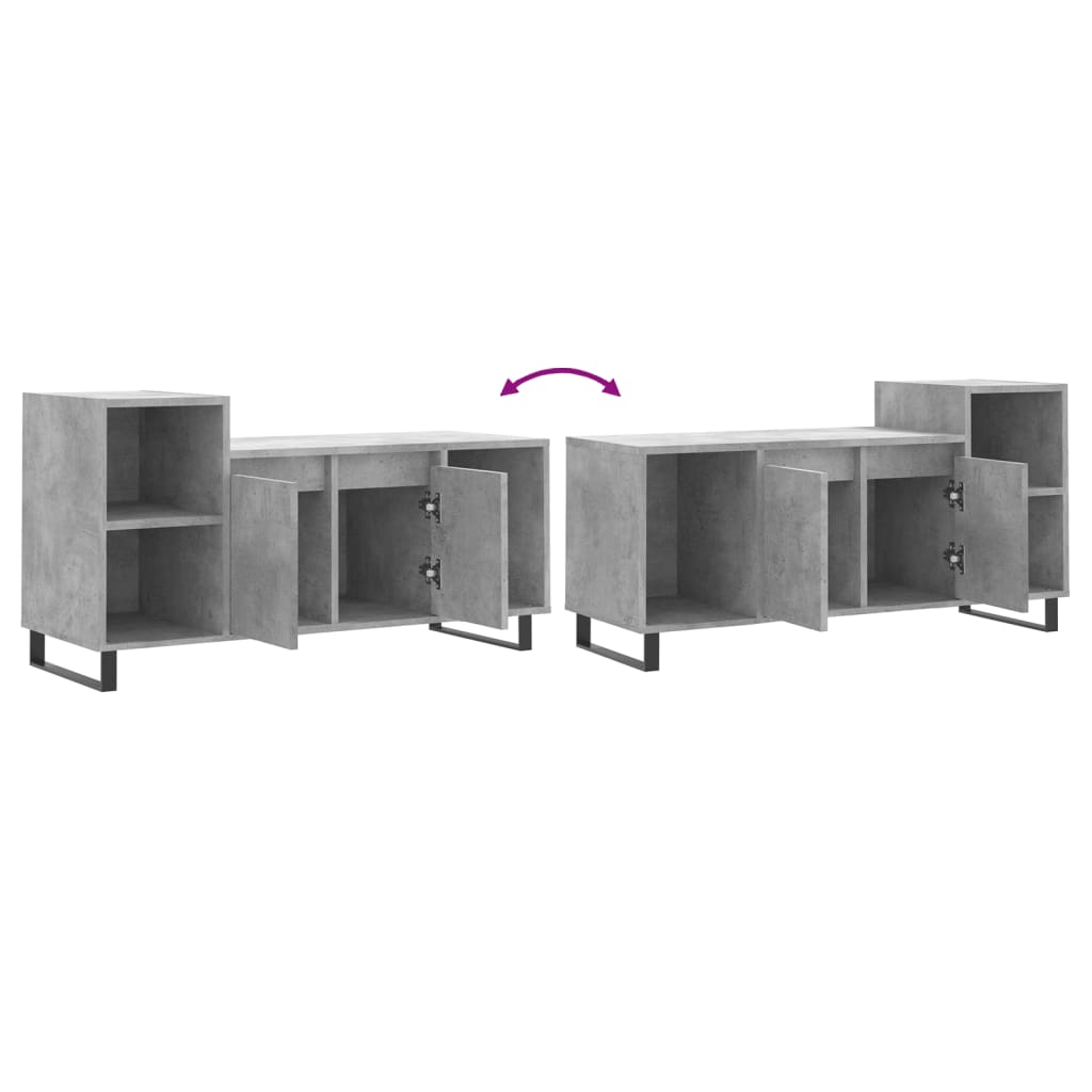vidaXL Szafka pod TV, szarość betonu, 100x35x55 cm